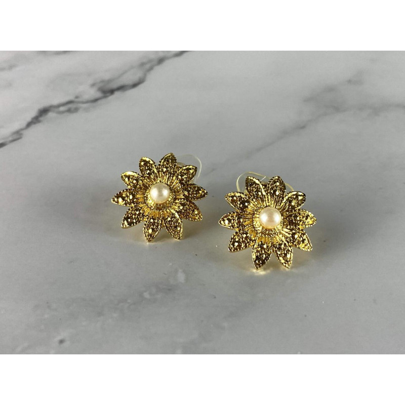 925 STERLING SILVER GOLD PLATED PEARLS 