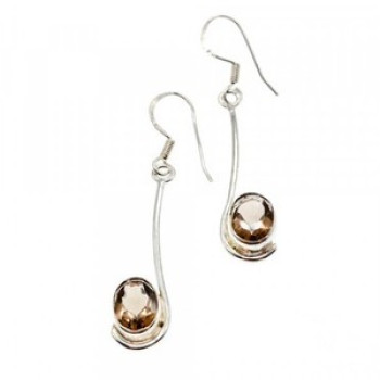 925 Sterling Silver Hessonite Earrings