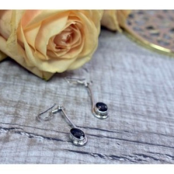 925 Sterling Silver Hessonite Earrings