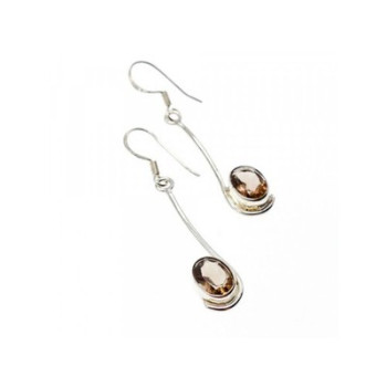 925 Sterling Silver Hessonite Earrings