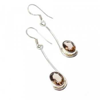 925 Sterling Silver Hessonite Earrings