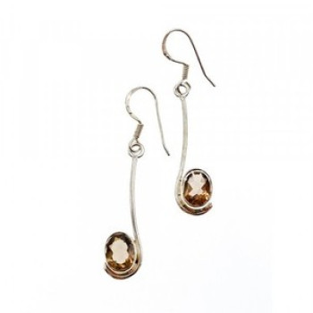 925 Sterling Silver Hessonite Earrings