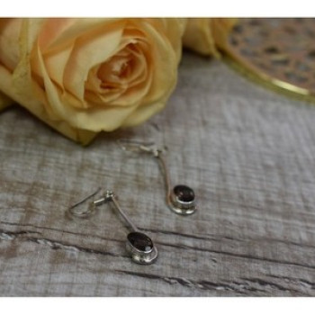 925 Sterling Silver Hessonite Earrings