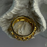 925 Sterling Silver Gold Plated Overlay Band Cz Ring Size 7