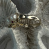 925 Sterling Silver Pearl & Ruby Ring Size 8