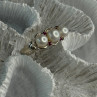925 Sterling Silver Pearl & Ruby Ring Size 8