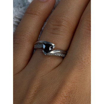 925 Sterling Silver Garnet & Beryl Ring Size 6.5