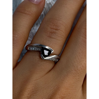 925 Sterling Silver Garnet & Beryl Ring Size 6.5