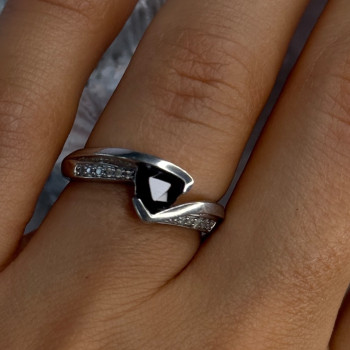 925 Sterling Silver Garnet & Beryl Ring Size 6.5