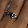 925 Sterling Silver Garnet & Beryl Ring Size 6.5