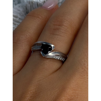 925 Sterling Silver Garnet & Beryl Ring Size 6.5