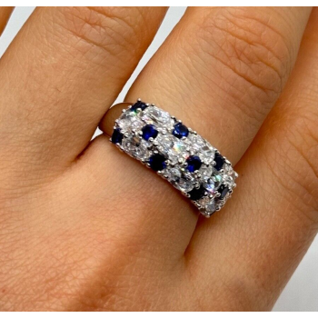 925 Sterling Silver CZ Ring Size 7