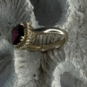 925 Sterling Silver Almandine & Beryl Ring Size 7