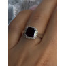 925 Sterling Silver Almandine & Beryl Ring Size 7