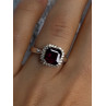 925 Sterling Silver Almandine & Beryl Ring Size 7
