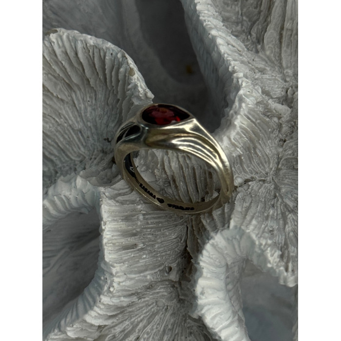 Kabana 925 Sterling Silver Garnet Ring Size 7