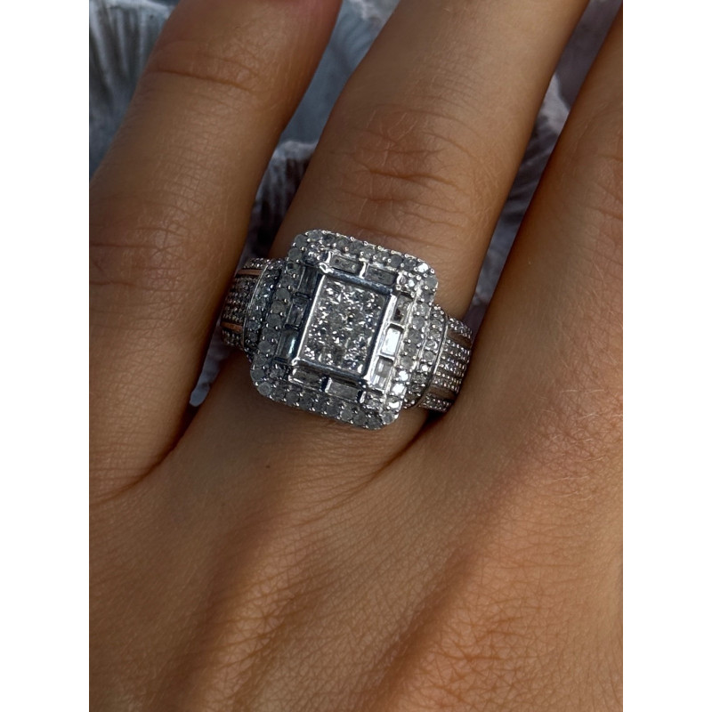 Elegant Design 925 Sterling Silver Beryl Ring Size 7