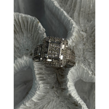 Elegant Design 925 Sterling Silver Beryl Ring Size 7