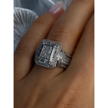 Elegant Design 925 Sterling Silver Beryl Ring Size 7