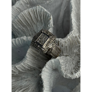 Elegant Design 925 Sterling Silver Beryl Ring Size 7