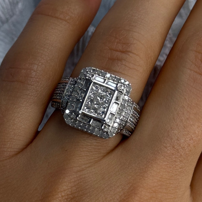 Elegant Design 925 Sterling Silver Beryl Ring Size 7