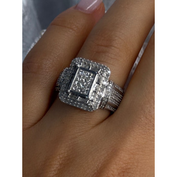 Elegant Design 925 Sterling Silver Beryl Ring Size 7