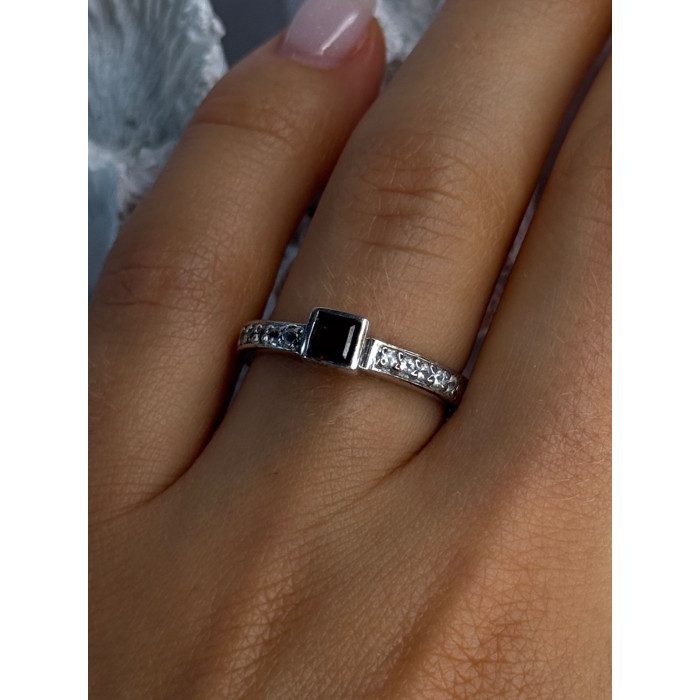 925 Sterling Silver Garnet & Beryl Ring Size 8