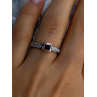 925 Sterling Silver Garnet & Beryl Ring Size 8