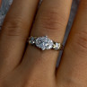 925 Sterling Silver Gold Plated Part Cz Ring Size 9