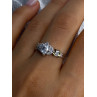 925 Sterling Silver Gold Plated Part Cz Ring Size 9