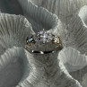 925 Sterling Silver Gold Plated Part Cz Ring Size 9