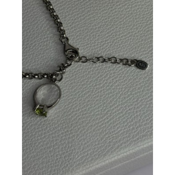 925 Sterling Silver Bracelet Multicolor Gemstones Length 8, 9 Inch