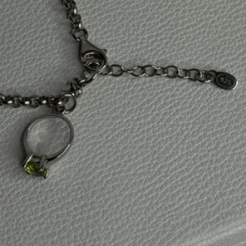 925 Sterling Silver Bracelet Multicolor Gemstones Length 8, 9 Inch