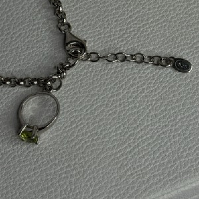 925 Sterling Silver Bracelet Multicolor Gemstones Length 8, 9 Inch