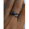 925 Sterling Silver Sapphire Ring Size 8