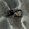 925 Sterling Silver Sapphire Ring Size 8