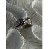 925 Sterling Silver Sapphire Ring Size 8