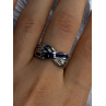925 Sterling Silver Sapphire Ring Size 8