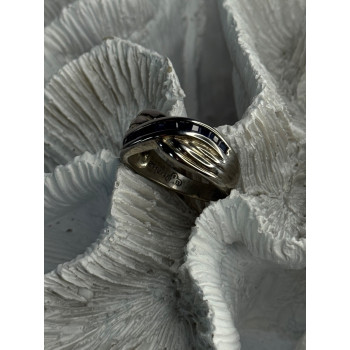 925 Sterling Silver Sapphire Ring Size 8