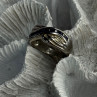 925 Sterling Silver Sapphire Ring Size 8