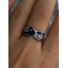 925 Sterling Silver Sapphire Ring Size 8