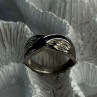 925 Sterling Silver Sapphire Ring Size 8