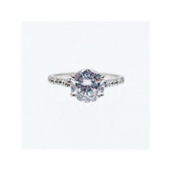 925 Sterling Silver CZ Ring Size 6.75
