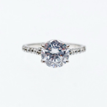 925 Sterling Silver CZ Ring Size 6.75