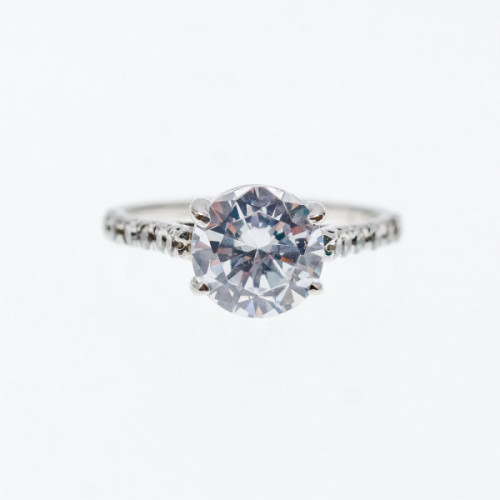 925 Sterling Silver CZ Ring Size 6.75