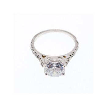 925 Sterling Silver CZ Ring Size 6.75