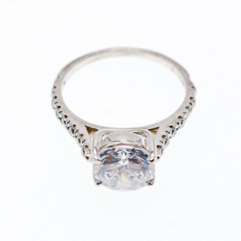 925 Sterling Silver CZ Ring Size 6.75