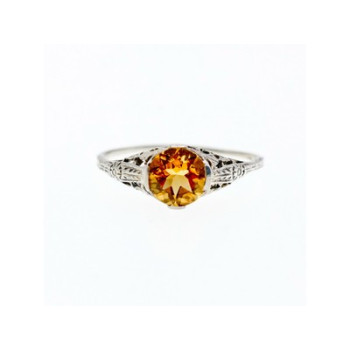 925 Sterling Silver Heliodor Ring Size 11.5