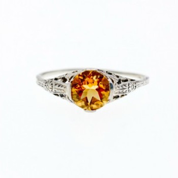 925 Sterling Silver Heliodor Ring Size 11.5