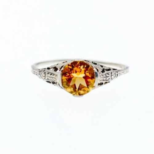 925 Sterling Silver Heliodor Ring Size 11.5